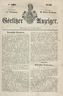 Görlitzer Anzeiger. 1849, № 108 (9 September)
