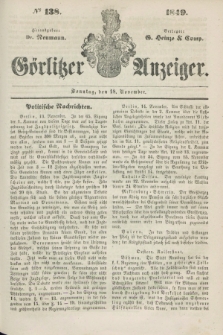 Görlitzer Anzeiger. 1849, № 138 (18 November)