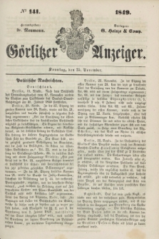 Görlitzer Anzeiger. 1849, № 141 (25 November)