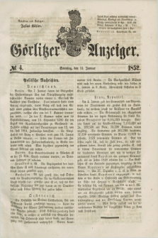 Görlitzer Anzeiger. [Bd.1], № 4 (11 Januar 1852) + dod.