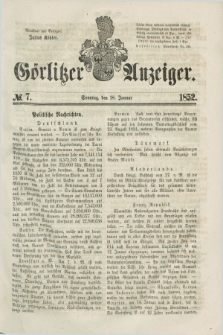 Görlitzer Anzeiger. [Bd.1], № 7 (18 Januar 1852) + dod.