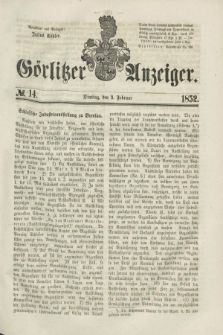 Görlitzer Anzeiger. [Bd.1], № 14 (3 Februar 1852)
