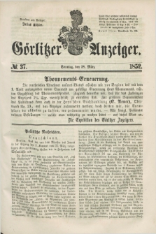 Görlitzer Anzeiger. [Bd.1], № 37 (28 März 1852) + dod.