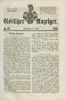 Görlitzer Anzeiger. [Bd.1], № 42 (8 April 1852) + dod.