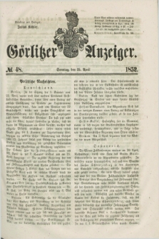 Görlitzer Anzeiger. [Bd.1], № 48 (25 April 1852) + dod.