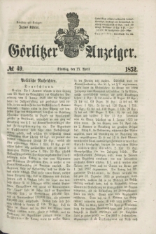 Görlitzer Anzeiger. [Bd.1], № 49 (27 April 1852)