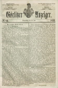 Görlitzer Anzeiger. [Bd.2], № 82 (15 Juli 1852)