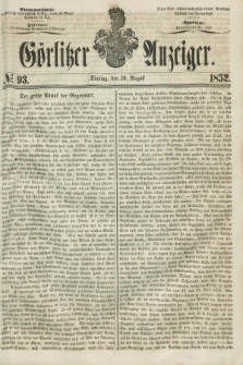 Görlitzer Anzeiger. [Bd.2], № 93 (10 August 1852)