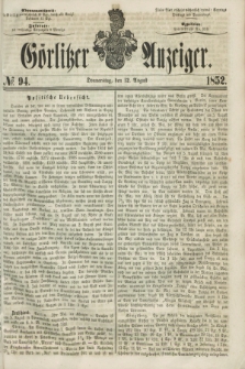 Görlitzer Anzeiger. [Bd.2], № 94 (12 August 1852)
