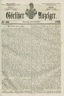 Görlitzer Anzeiger. [Bd.2], № 103 (2 September 1852)