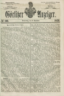 Görlitzer Anzeiger. [Bd.2], № 106 (9 September 1852)