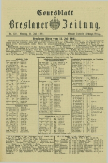 Coursblatt der Breslauer Zeitung. 1881, Nr. 158 (11 Juli)