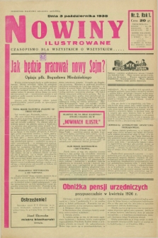 Nowiny Ilustrowane : czasopismo dla wszystkich o wszystkiem. R.1, nr 2 (3 pażdziernika 1935)