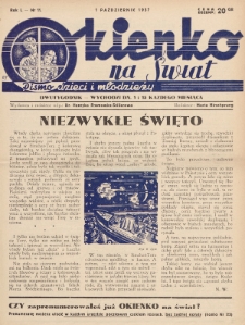 Okienko na Świat : pismo dzieci i młodzieży. 1937, nr 11