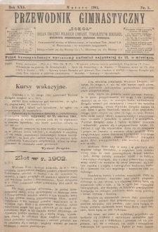 Przewodnik Gimnastyczny „Sokoł” : organ Związku Polskich Gimnastycznych Towarzystw Sokolich. R.21 (1901), nr 3