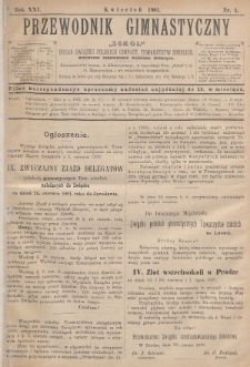 Przewodnik Gimnastyczny „Sokoł” : organ Związku Polskich Gimnastycznych Towarzystw Sokolich. R.21 (1901), nr 4