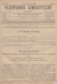Przewodnik Gimnastyczny „Sokoł” : organ Związku Polskich Gimnastycznych Towarzystw Sokolich. R.21 (1901), nr 6