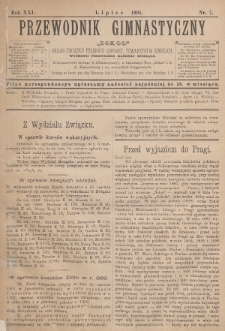 Przewodnik Gimnastyczny „Sokoł” : organ Związku Polskich Gimnastycznych Towarzystw Sokolich. R.21 (1901), nr 7