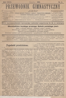 Przewodnik Gimnastyczny „Sokoł” : organ Związku Polskich Gimnastycznych Towarzystw Sokolich. R.23 (1903), nr 2