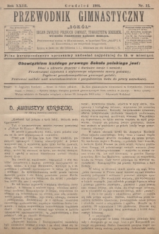Przewodnik Gimnastyczny „Sokoł” : organ Związku Polskich Gimnastycznych Towarzystw Sokolich. R.23 (1903), nr 12