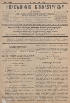 Przewodnik Gimnastyczny „Sokoł” : organ Związku Polskich Gimnastycznych Towarzystw Sokolich. R.24 (1904), nr 9