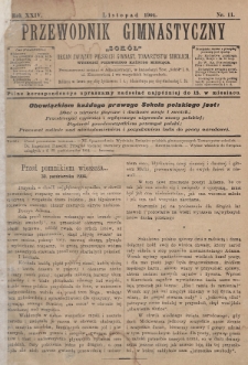 Przewodnik Gimnastyczny „Sokoł” : organ Związku Polskich Gimnastycznych Towarzystw Sokolich. R.24 (1904), nr 11