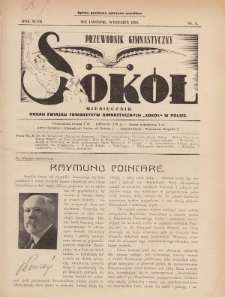 Przewodnik Gimnastyczny „Sokół” : organ Związku Towarzystw Gimnastycznych „Sokół” w Polsce. R.47 (1930), nr 9