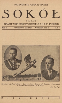 Przewodnik Gimnastyczny „Sokół” : organ Związku Tow. Gimnastycznych „Sokół” w Polsce. R.51 (1934), nr 8-9