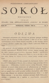 Przewodnik Gimnastyczny „Sokół” : organ Związku Towarzystw Gimnastycznych „Sokół” w Polsce. R.53 (1936), nr 3