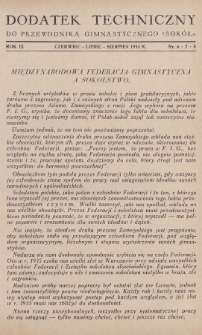 Dodatek Techniczny do Przewodnika Gimnastycznego „Sokół”. R.8 [i.e.9] (1933), nr 6-7-8