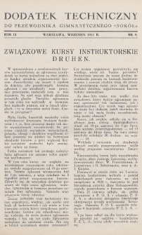 Dodatek Techniczny do Przewodnika Gimnastycznego „Sokół”. R.8 [i.e.9] (1933), nr 9