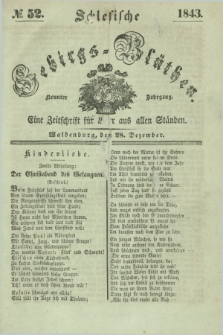 Schlesische Gebirgs-Blüthen : eine Zeitschrift für Leser aus allen Ständen. Jg.9, № 52 (28 Dezember 1843)