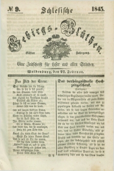 Schlesische Gebirgs-Blüthen : eine Zeitschrift für Leser aus allen Ständen. Jg.11, № 9 (27 Februar 1845)