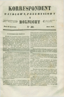 Korrespondent Handlowy, Przemysłowy i Rolniczy : wychodzi dwa razy na tydzień przy Gazecie Warszawskiéj. 1843, Nro 32 (29 kwietnia)