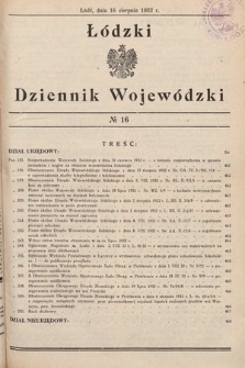 Łódzki Dziennik Wojewódzki. 1932, nr 16