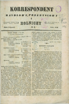 Korrespondent Handlowy, Przemysłowy i Rolniczy : wychodzi dwa razy na tydzień przy Gazecie Warszawskiéj. 1846, N 1 (3 stycznia)