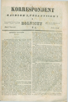 Korrespondent Handlowy, Przemysłowy i Rolniczy : wychodzi dwa razy na tydzień przy Gazecie Warszawskiéj. 1846, N 2 (7 stycznia)
