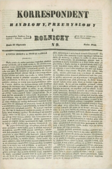 Korrespondent Handlowy, Przemysłowy i Rolniczy : wychodzi dwa razy na tydzień przy Gazecie Warszawskiéj. 1846, N 9 (31 stycznia)