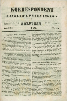 Korrespondent Handlowy, Przemysłowy i Rolniczy : wychodzi dwa razy na tydzień przy Gazecie Warszawskiéj. 1846, N 36 (9 maja)