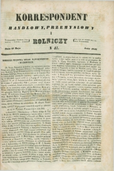 Korrespondent Handlowy, Przemysłowy i Rolniczy : wychodzi dwa razy na tydzień przy Gazecie Warszawskiéj. 1846, N 41 (27 maja)