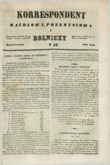 Korrespondent Handlowy, Przemysłowy i Rolniczy : wychodzi dwa razy na tydzień przy Gazecie Warszawskiéj. 1846, N 44 (6 czerwca)