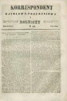 Korrespondent Handlowy, Przemysłowy i Rolniczy : wychodzi dwa razy na tydzień przy Gazecie Warszawskiéj. 1846, N 58 (29 lipca)