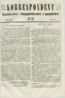 Korrespondent Handlowy, Przemysłowy i Rolniczy : wychodzi dwa razy na tydzień przy Gazecie Warszawskiéj. 1848, № 33 (3 maja)