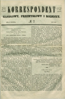Korrespondent Handlowy, Przemysłowy i Rolniczy : wychodzi dwa razy na tydzień przy Gazecie Warszawskiéj. 1849, № 7 (31 stycznia)