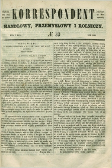 Korrespondent Handlowy, Przemysłowy i Rolniczy : wychodzi dwa razy na tydzień przy Gazecie Warszawskiéj. 1849, № 33 (5 maja)