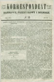 Korrespondent Handlowy, Przemysłowy i Rolniczy : wychodzi dwa razy na tydzień przy Gazecie Warszawskiéj. 1851, № 53 (3 lipca)