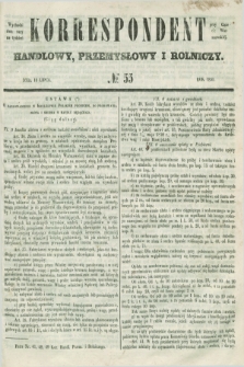 Korrespondent Handlowy, Przemysłowy i Rolniczy : wychodzi dwa razy na tydzień przy Gazecie Warszawskiéj. 1851, № 55 (10 lipca)