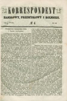 Korrespondent Handlowy, Przemysłowy i Rolniczy : wychodzi dwa razy na tydzień przy Gazecie Warszawskiej. 1853, № 4 (13 stycznia)