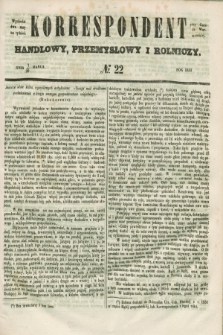 Korrespondent Handlowy, Przemysłowy i Rolniczy : wychodzi dwa razy na tydzień przy Gazecie Warszawskiej. 1853, № 22 (20 marca)