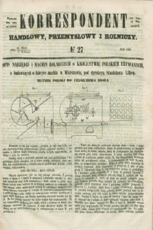Korrespondent Handlowy, Przemysłowy i Rolniczy : wychodzi dwa razy na tydzień przy Gazecie Warszawskiej. 1853, № 27 (7 kwietnia)